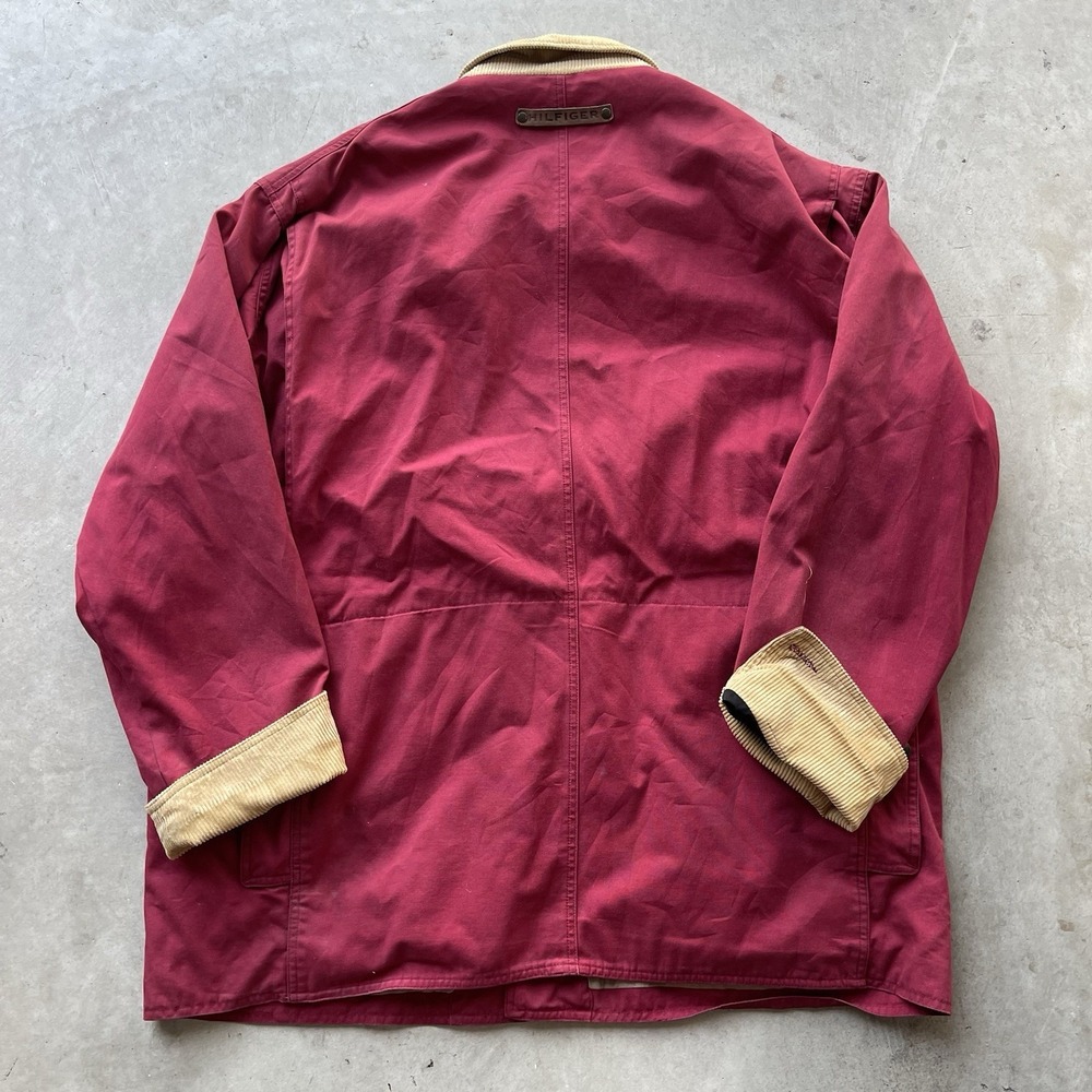 Vintage Tommy Hilfiger Jacket Mens XL Barn Coat 90s Chore Back Pockets Corduroy - Picture 6 of 6